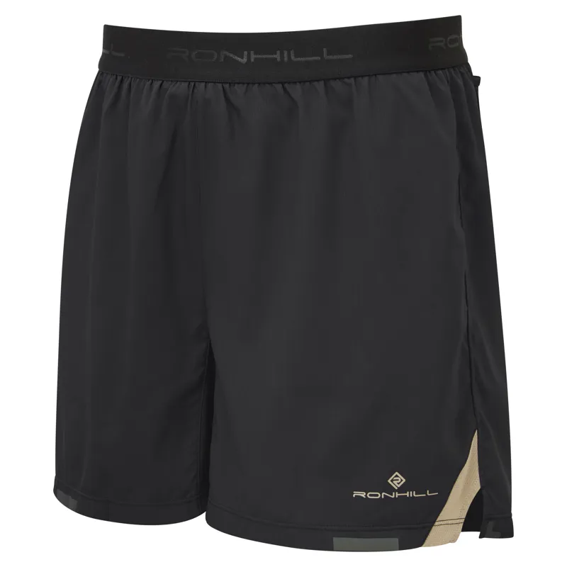 Ronhill Tech Ultra 5 Men's Running Short in Black/Latte