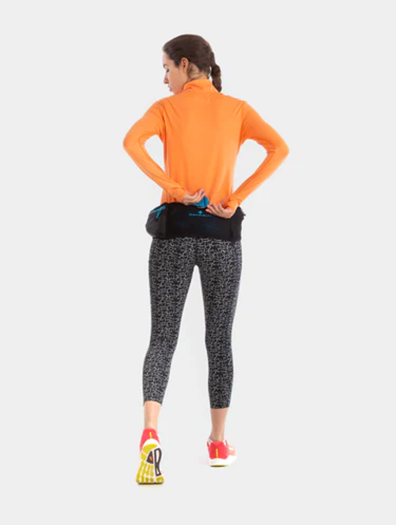 Ronhill OTM Running Belt in Black/Cyan-4