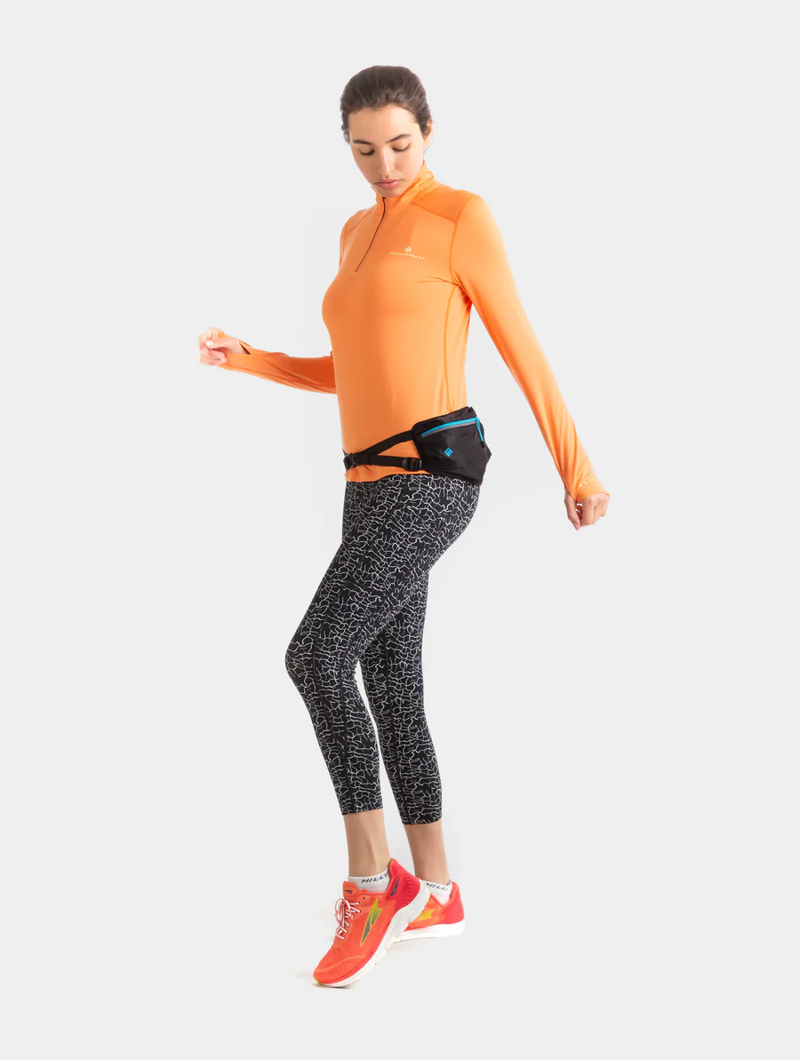 Ronhill OTM Running Belt in Black/Cyan-3