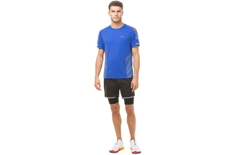 Ronhill Men's Tech Afterhours Twin Short in All Black-7