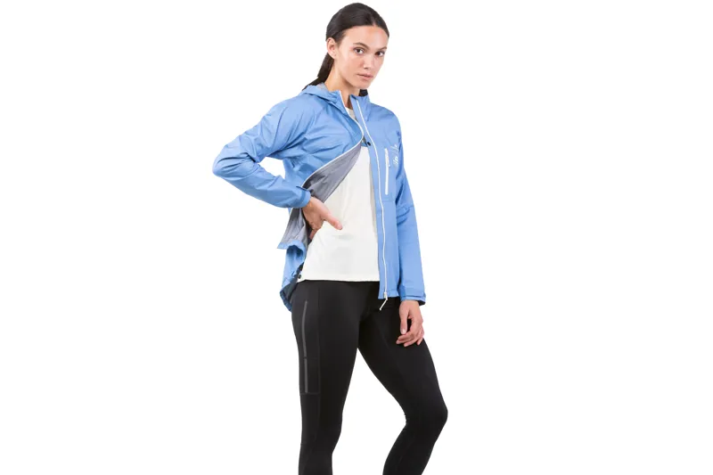 Ronhill Tech Gore-Tex Mercurial Women's Waterproof Running Jacket in Lake Blue/Vanilla-5