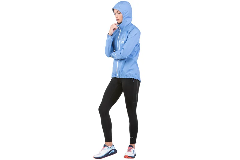 Ronhill Tech Gore-Tex Mercurial Women's Waterproof Running Jacket in Lake Blue/Vanilla-4