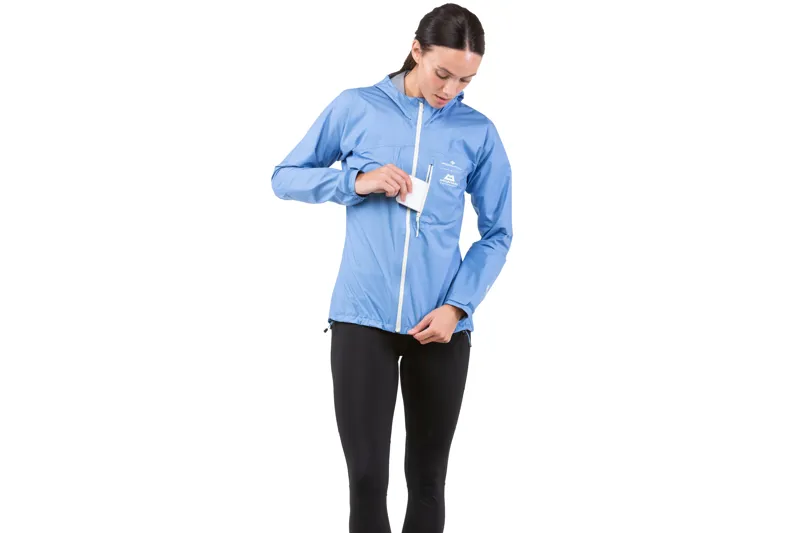 Ronhill Tech Gore-Tex Mercurial Women's Waterproof Running Jacket in Lake Blue/Vanilla-6