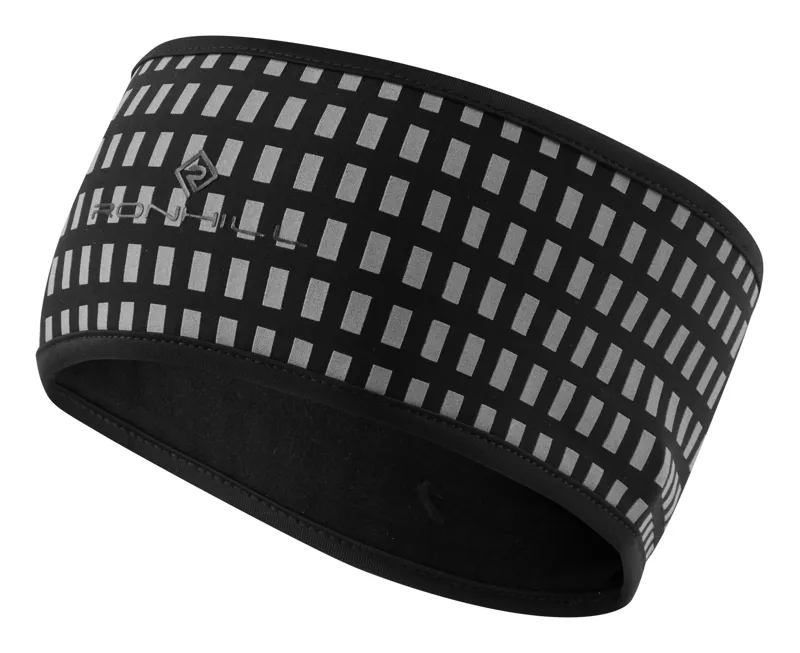 Ronhill Afterhours Headband in Black/Bright White/Reflect