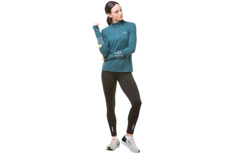 Ronhill Tech Afterhours Women's Running Tight in Black/Charcoal/Reflect-2