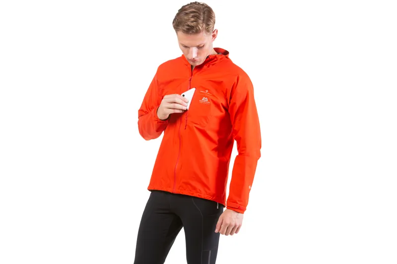 Ronhill Tech Gore-Tex Mercurial Men's Waterproof Running Jacket in Flame/Latte-2