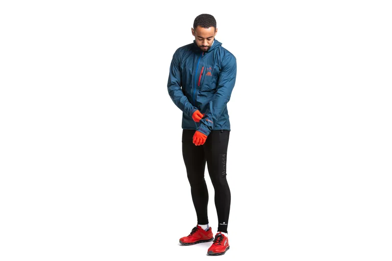 Ronhill Tech Gore-Tex Mercurial Men's Waterproof Running Jacket in Admiral/Flame-3