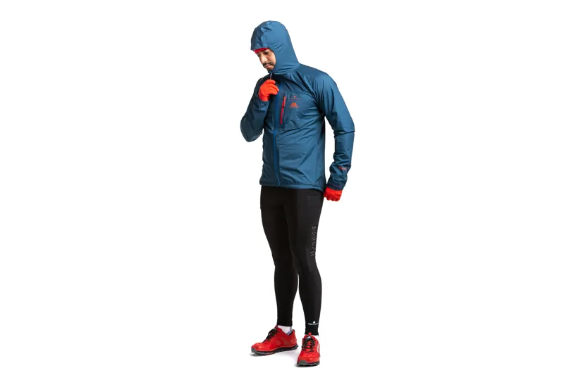 Ronhill Tech Gore-Tex Mercurial Men's Waterproof Running Jacket in Admiral/Flame-2