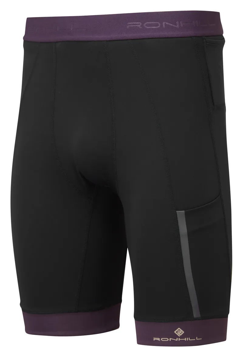 Ronhill Tech Ultra 7 Men's Running Short in Black/Nightshade