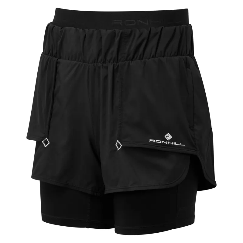 Ronhill Tech Twin Short Women s Running Short All Black