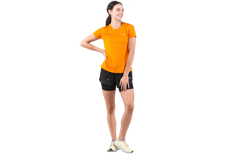 Ronhill Women's Tech Twin Running Short in All Black-7