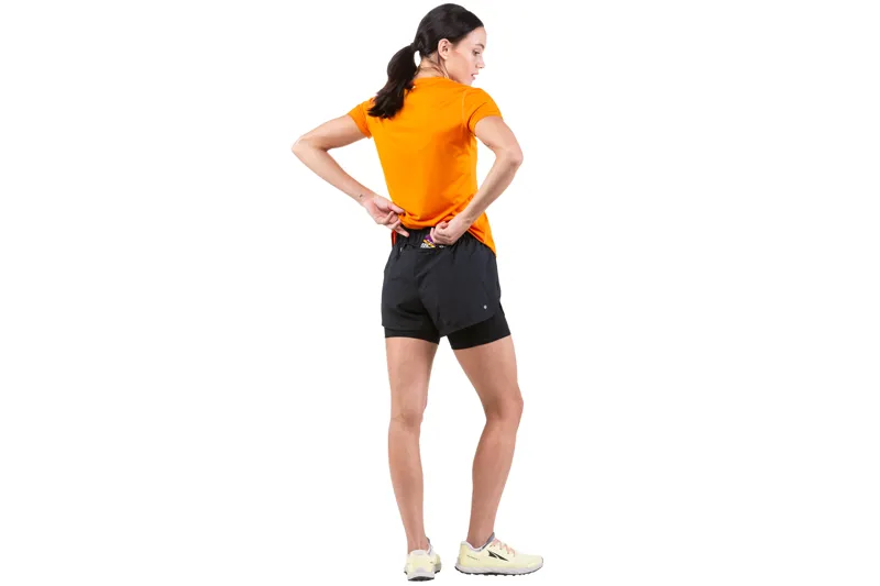 Ronhill Women's Tech Twin Running Short in All Black-3