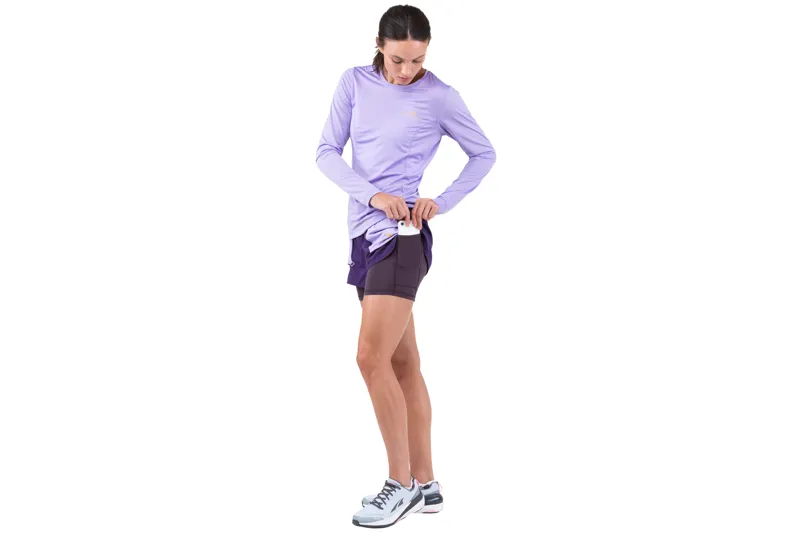 Ronhill Women's Tech Twin Running Short in Imperial/Nightshade-4