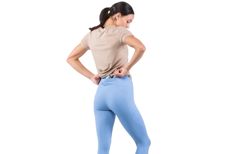 Ronhill Tech Crop Women's Tight in Lake Blue/Vanilla-5