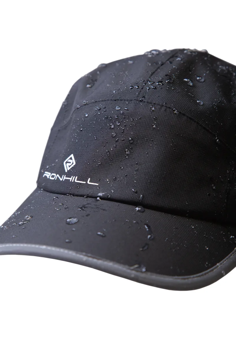 Ronhill Fortify Waterproof Running Cap in All Black-2
