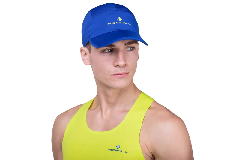 Ronhill Air-Lite Split Cap in Ocean/Citrus-1