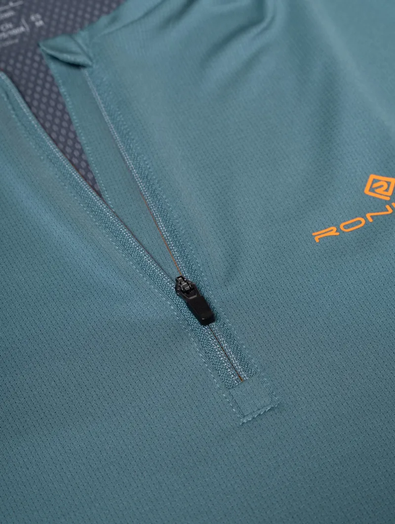Ronhill Tech 1/2 Zip S/S Men's Tee in Monolith/Artemis-5