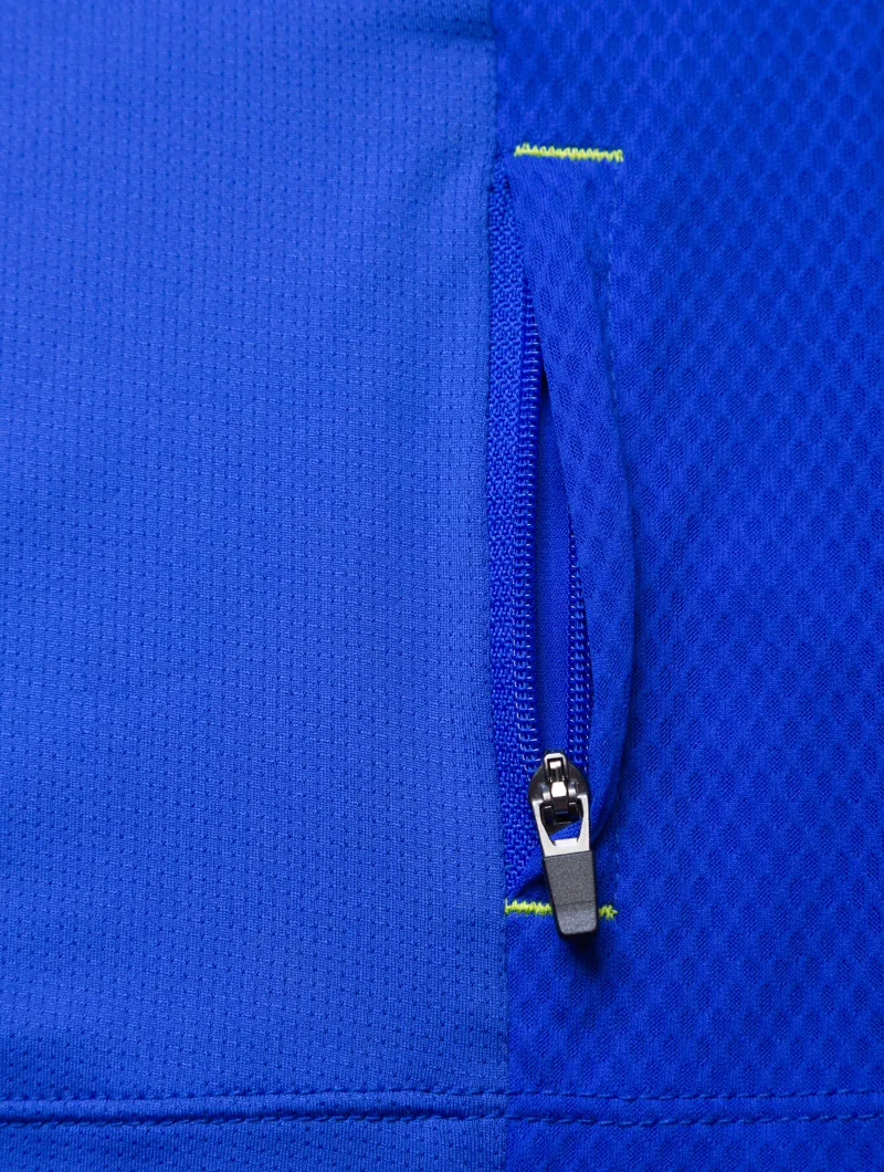 Ronhill Tech 1/2 Zip S/S Men's Tee in Azurite/Citrus-5