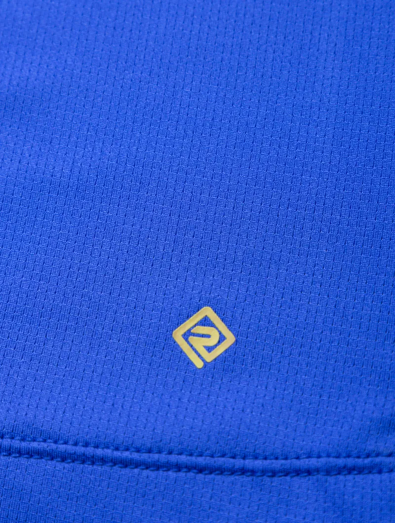 Ronhill Tech 1/2 Zip S/S Men's Tee in Azurite/Citrus-7