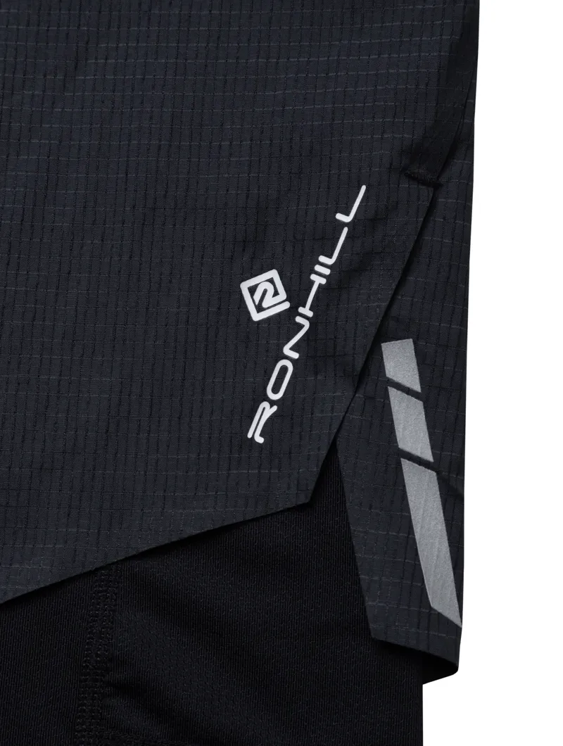 Ronhill Tech Race Twin Men's Running Short in All Black-5