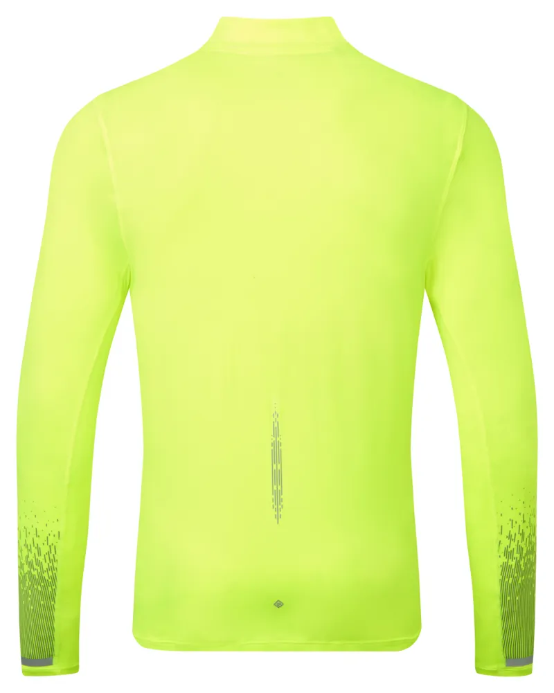 Ronhill Tech Reflect 1/2 Zip Men's Running Base-Layer in Fluo Yellow/Reflect-1