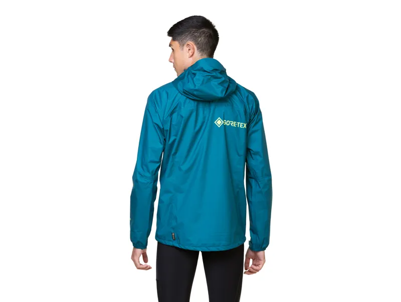 Ronhill Tech Gore-Tex Mercurial Men's Waterproof Running Jacket in Deep Teal/Acid-3