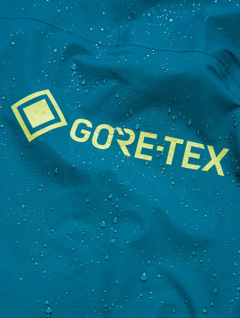 Ronhill Tech Gore-Tex Mercurial Men's Waterproof Running Jacket in Deep Teal/Acid-9