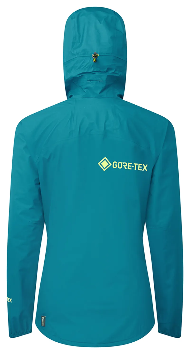 Ronhill Tech Gore-Tex Mercurial Women's Waterproof Running Jacket in Marine/Acid-1