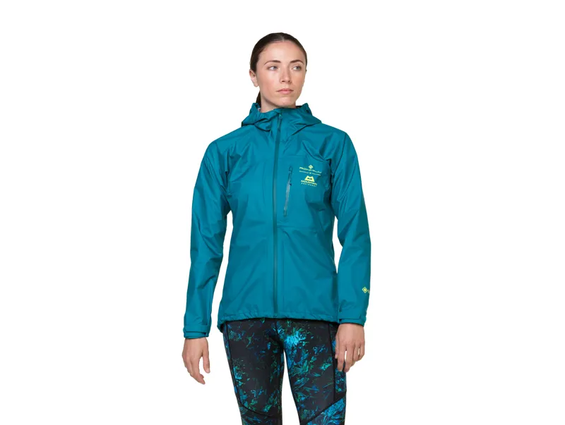 Ronhill Tech Gore-Tex Mercurial Women's Waterproof Running Jacket in Marine/Acid-2