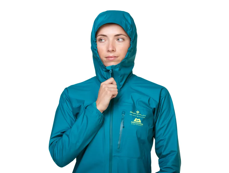Ronhill Tech Gore-Tex Mercurial Women's Waterproof Running Jacket in Marine/Acid-5