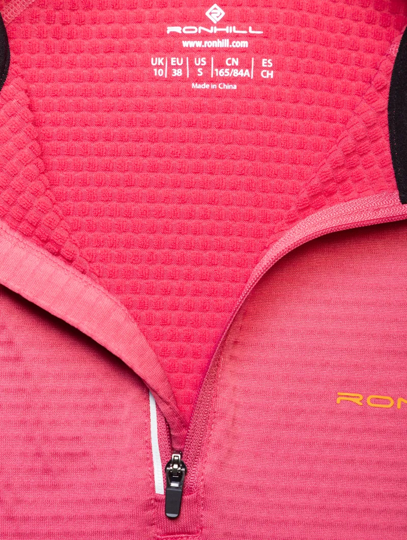 Ronhill Tech Winter 1/2 Zip Women's Running Mid-Layer in Salsa/Mango-7