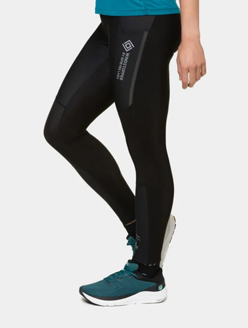 Ronhill Tech Gore-Tex Windstopper Women's Running Tights in All Black-4