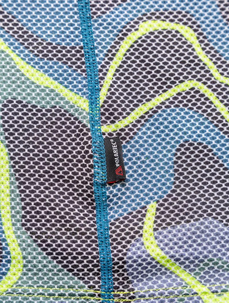 Ronhill Tech Golden Hour Men's Long Sleeve T-Shirt in Deep Teal Heat Map-4