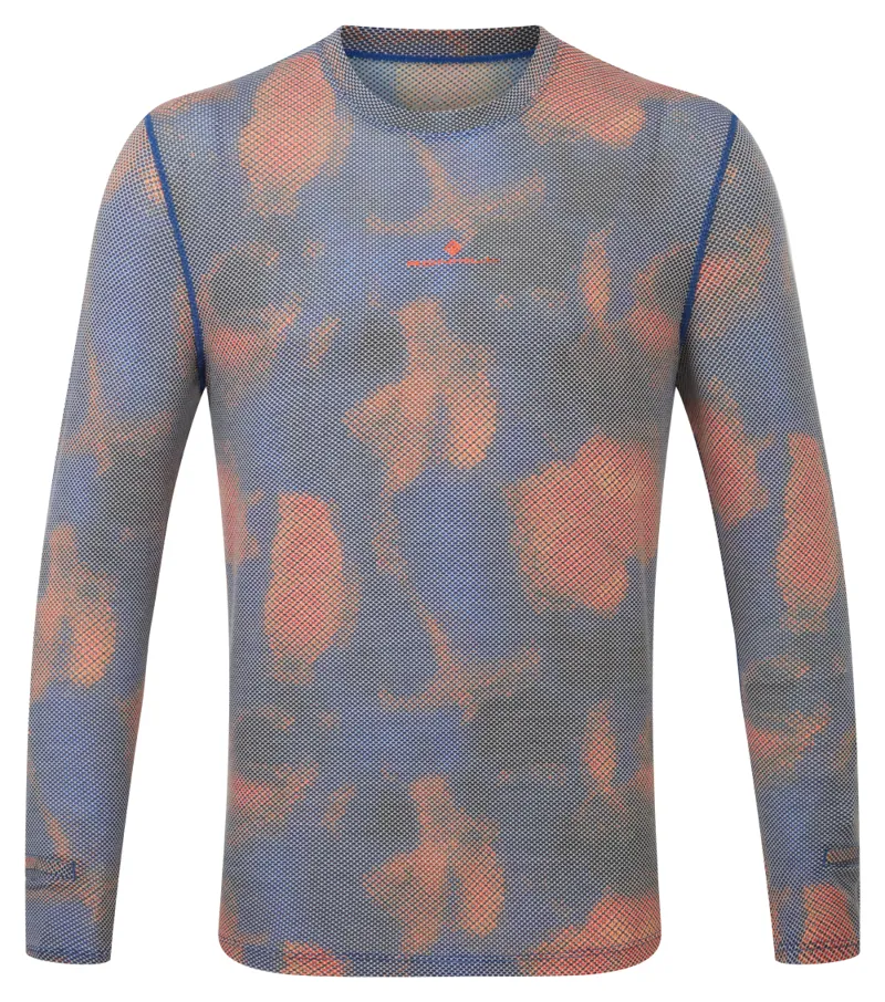 Ronhill Tech Golden Hour Men's Long Sleeve T-Shirt in Ocean Night Spectrum