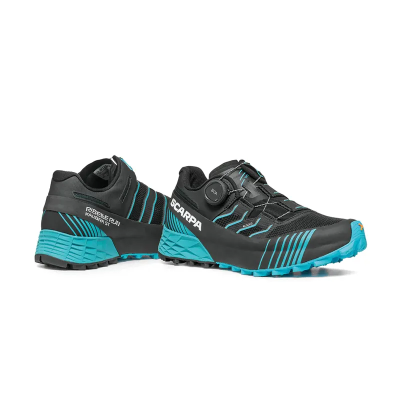 Scarpa Ribelle Run Kalibra ST Women's Trail Running Shoe in Black/Azure-6