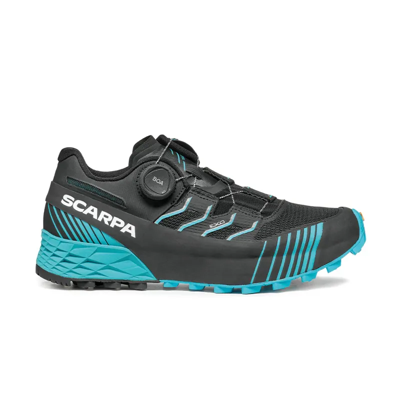 Scarpa Ribelle Run Kalibra ST Women's Trail Running Shoe in Black/Azure