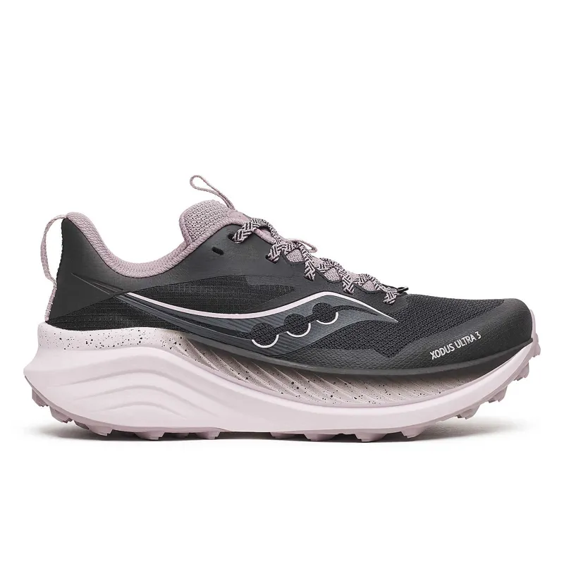 Saucony Xodus Ultra 3 Women's Trail Running Shoe in Black/Quail