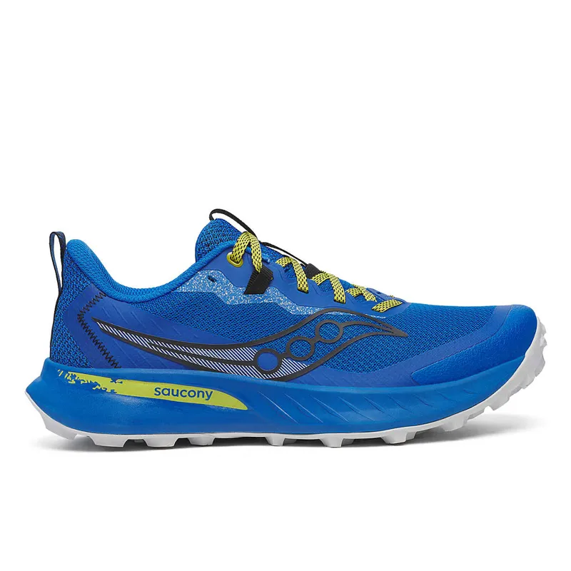 Saucony Peregrine 15 Men's Trail Running Shoe in Skydiver/Pickle 