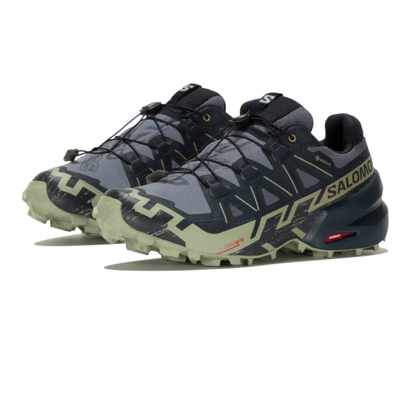 Salomon Speedcross 6 GTX Men's Trail Running Shoe in Grisaille/Carbon/Tea-3