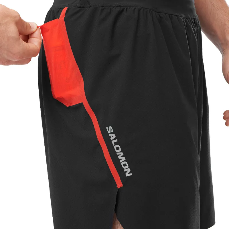 Salomon S/LAB Speed Split 7 Inch Shorts in Deep Black -3