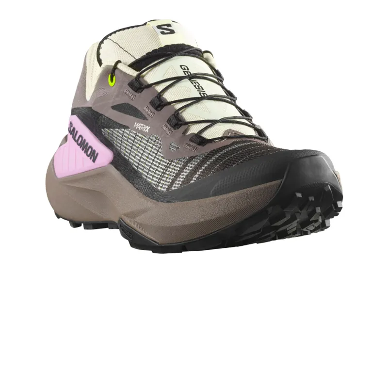 Salomon Genesis Women's Trail Running Shoe in Iron/Vanilla Ice/Cyclamen-4