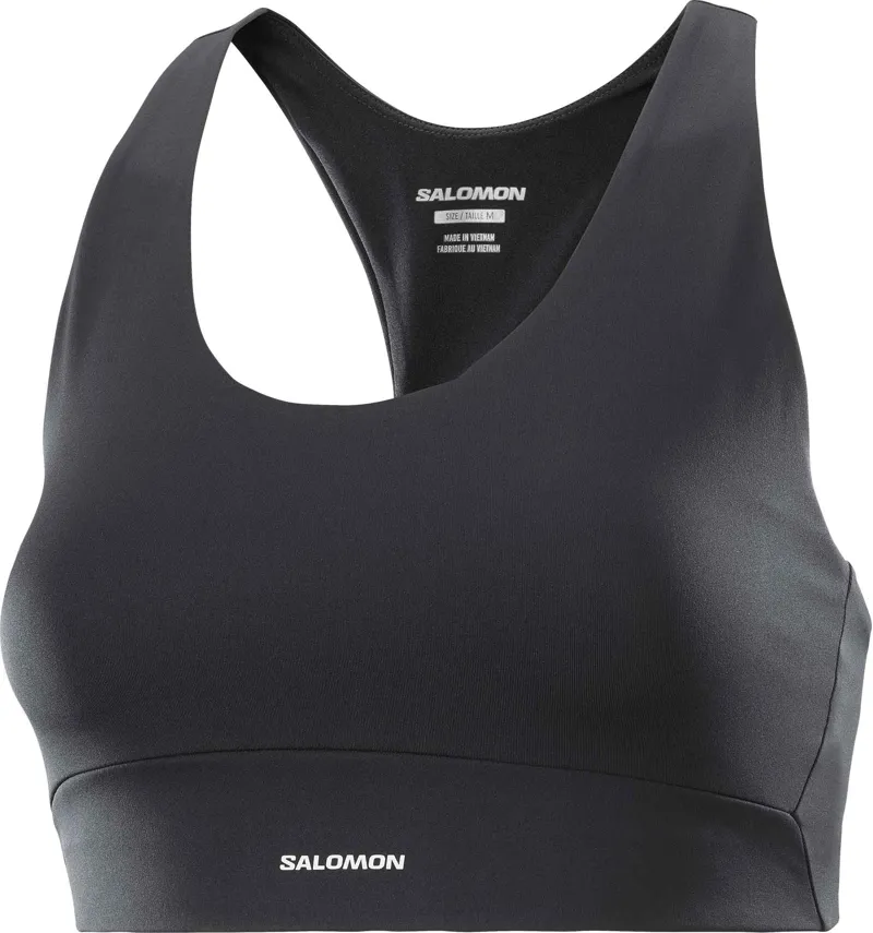 Salomon SHAKEout Core Women's Sports Bra in Deep Black