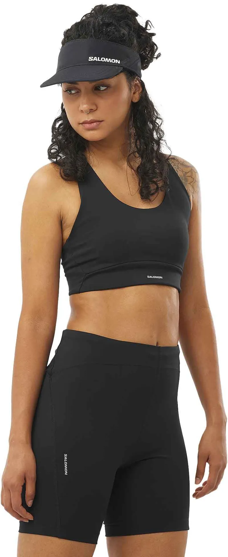 Salomon SHAKEout Core Women's Sports Bra in Deep Black-1