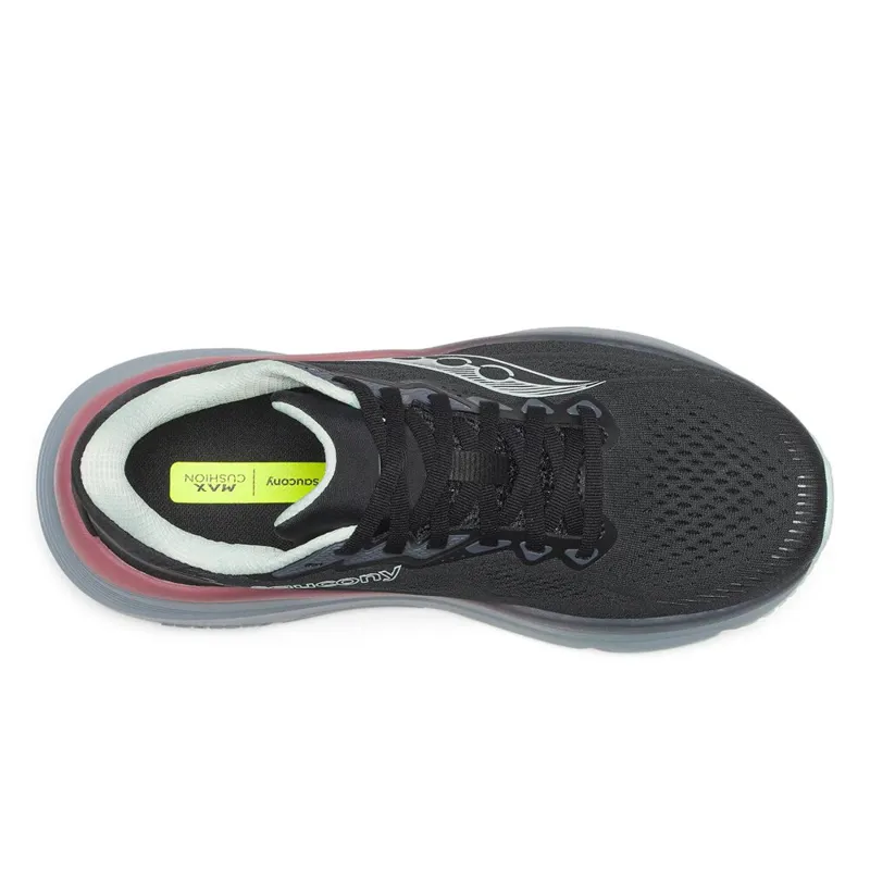 Saucony Guide 19 Women's Road Running Shoe in Black/Calm-4
