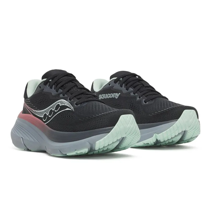 Saucony Guide 19 Women's Road Running Shoe in Black/Calm-2