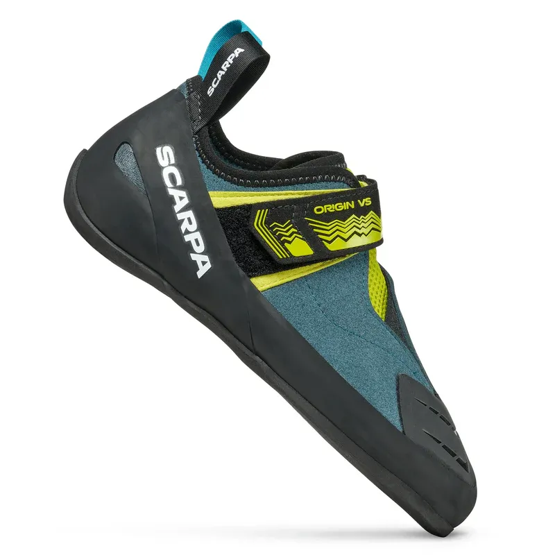 Scarpa Origin VS Climbing Shoe in Petrol/Lime