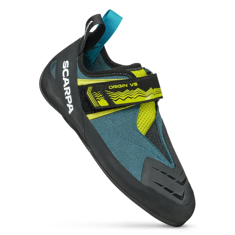 Scarpa Origin VS Climbing Shoe in Petrol/Lime-6