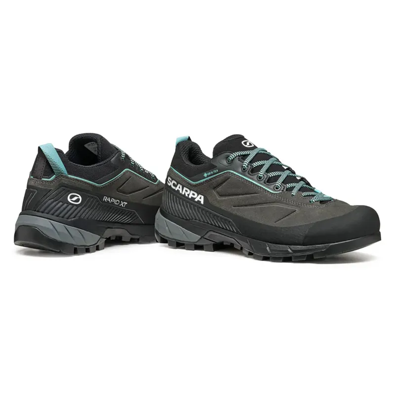 Scarpa Rapid XT GTX Women's Approach Shoe in Shark/Aqua-5