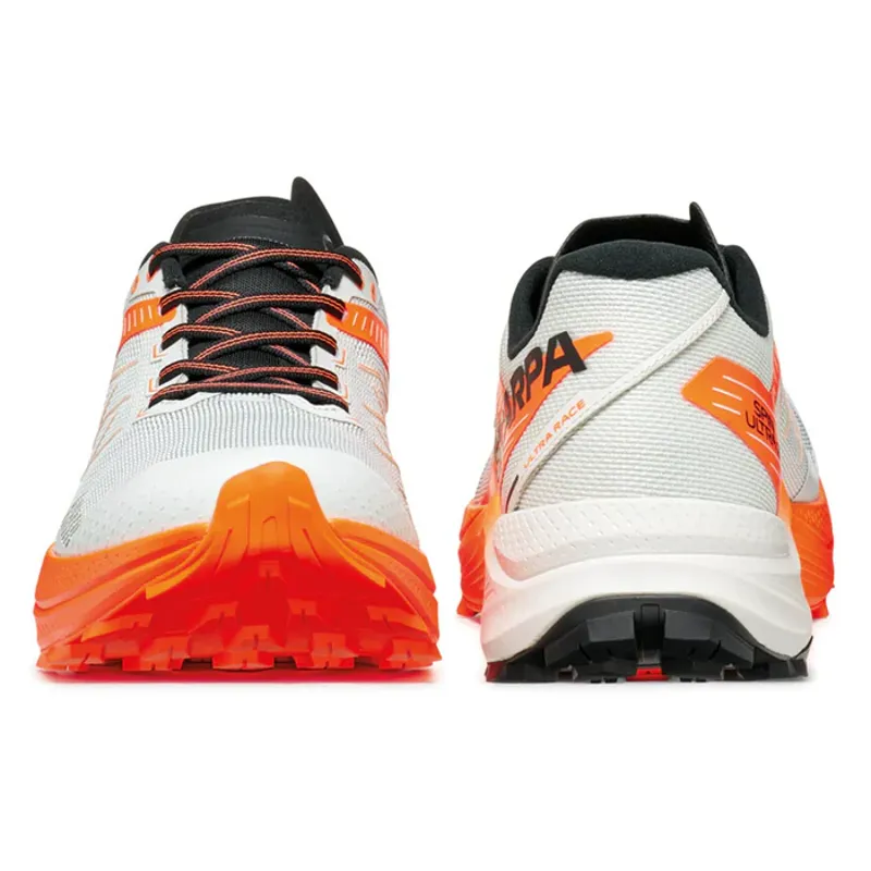 Scarpa Spin Ultra 2 Men's Trail Running Shoes in Ice / Orange Fluo-4
