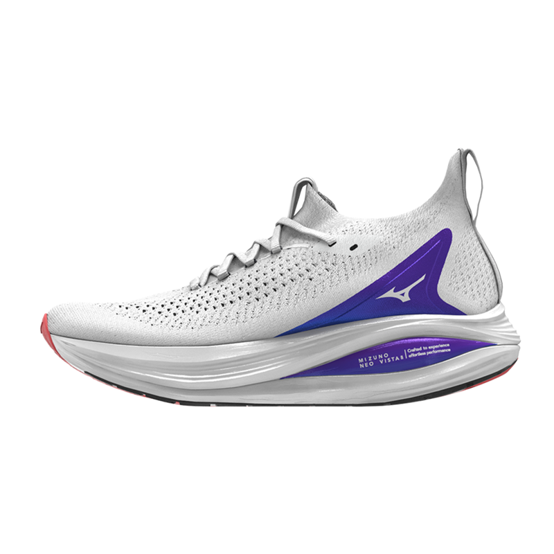 Mizuna Neo Vista 2 Men's Road Running Shoe in White/White/Iris Bloom-3